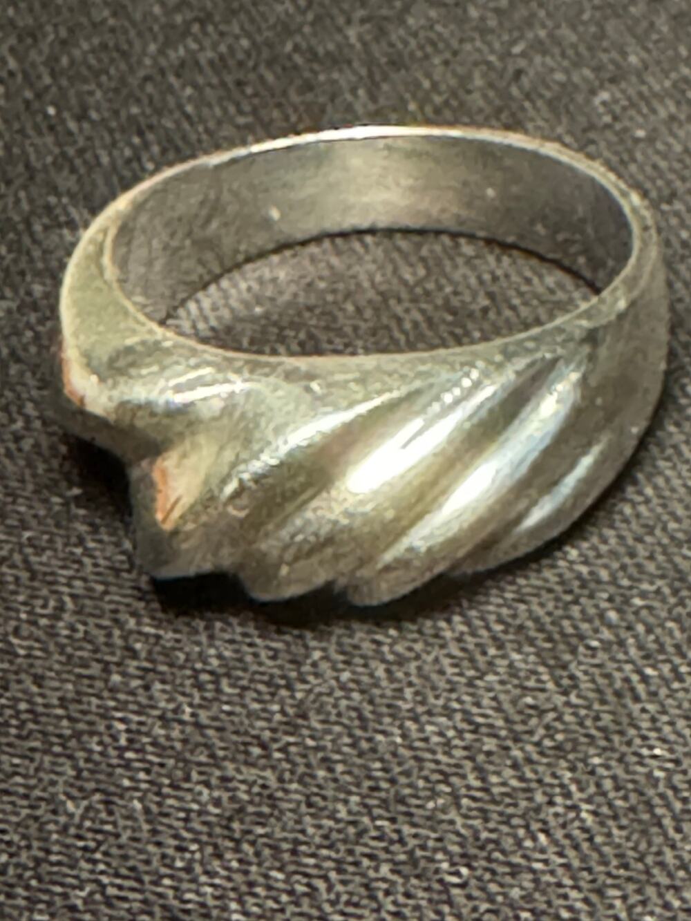 Vintage 925 Silver Mexico Modernist Dome Ring 8g Size 9